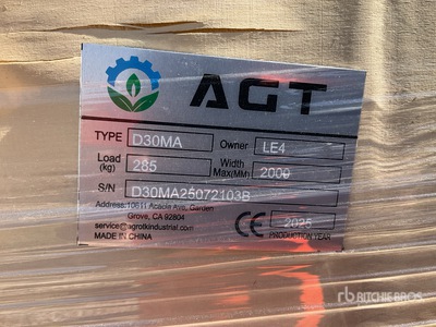 2025 AGT D30MA Dumper (Unused)