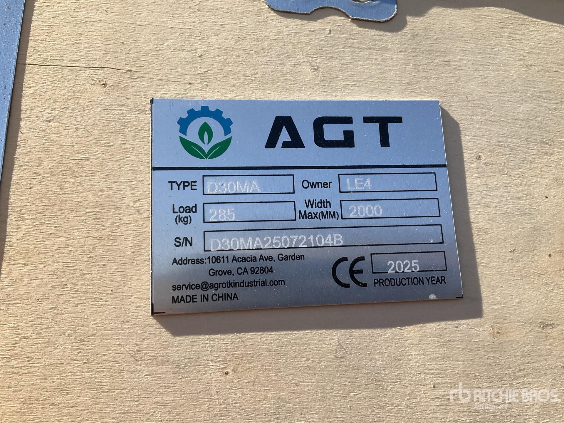 2025 AGT D30MA Dumper (Unused)