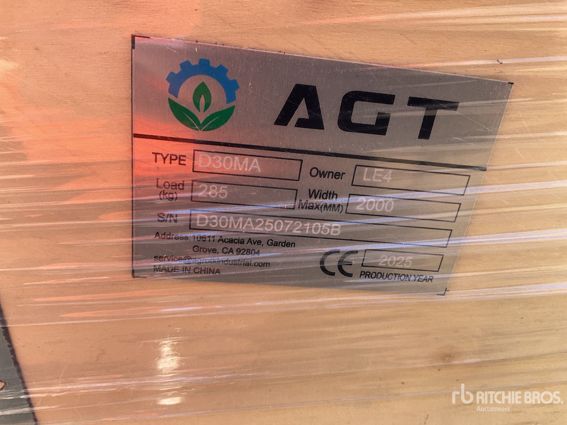 2025 AGT D30MA Dumper (Unused)