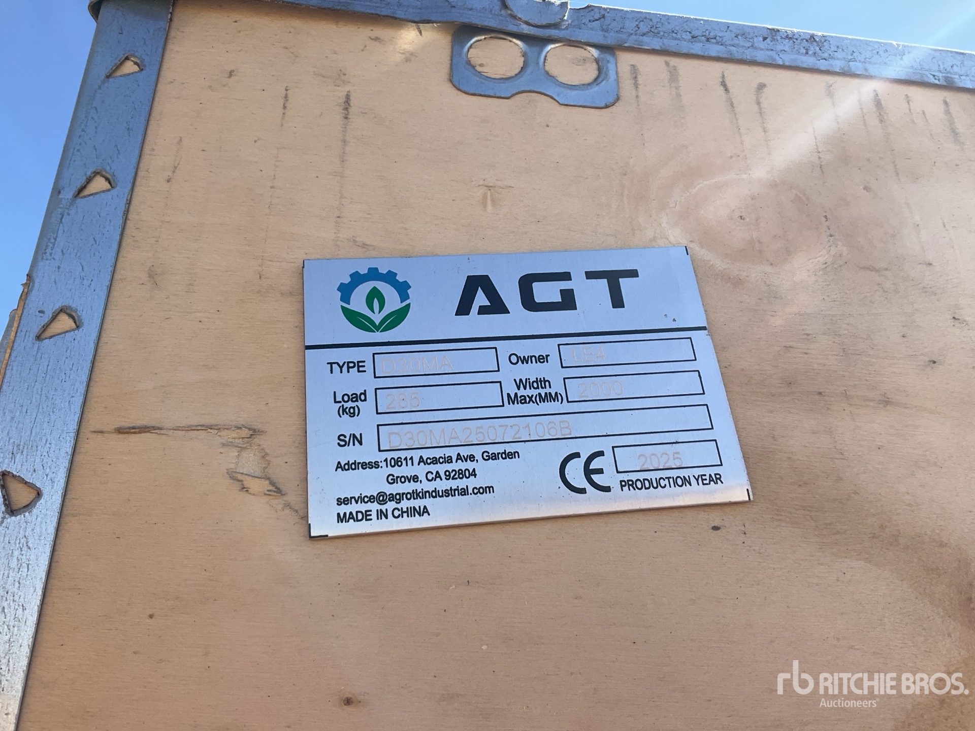 2025 AGT D30MA Dumper (Unused)