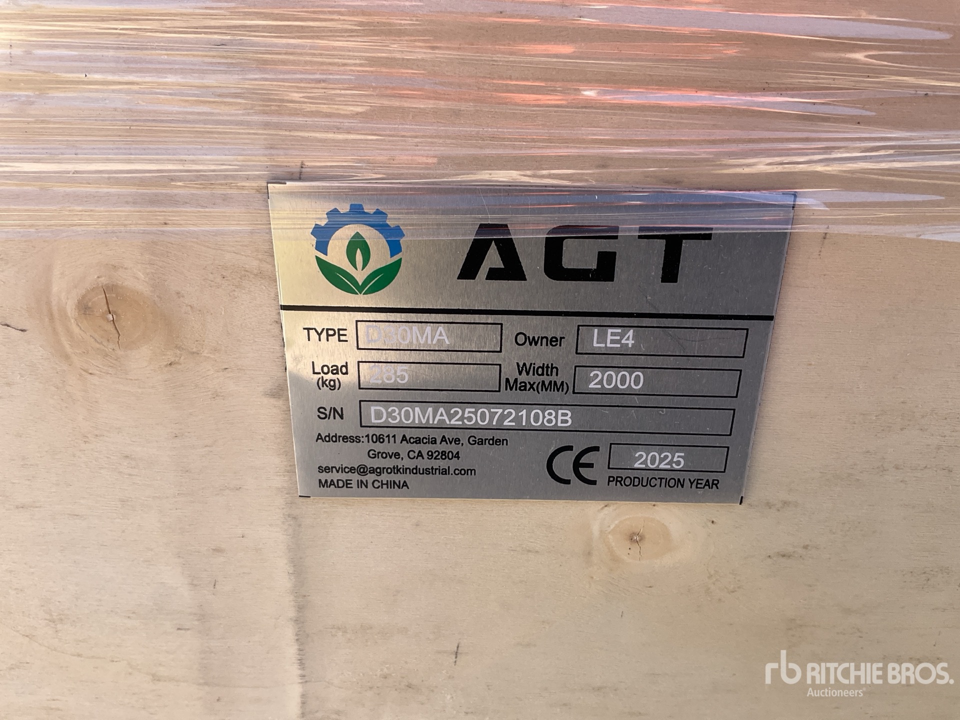 2025 AGT D30MA Dumper (Unused)