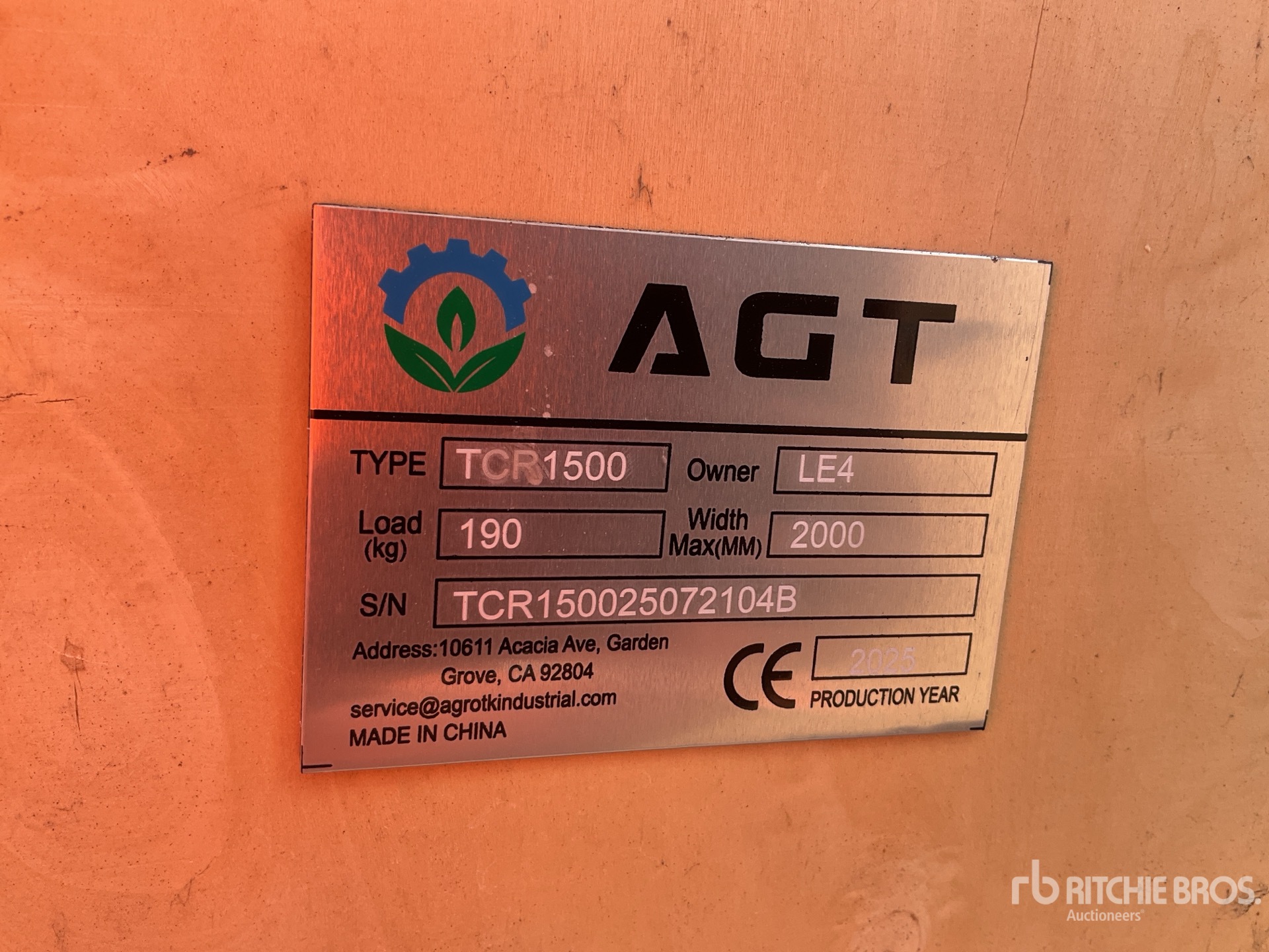 2025 AGT TCR1500 Walk-Behind Trencher (Unused)