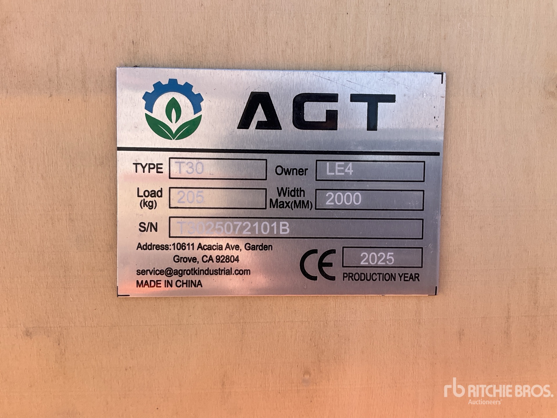 2025 AGT T30 Dumper (Unused)