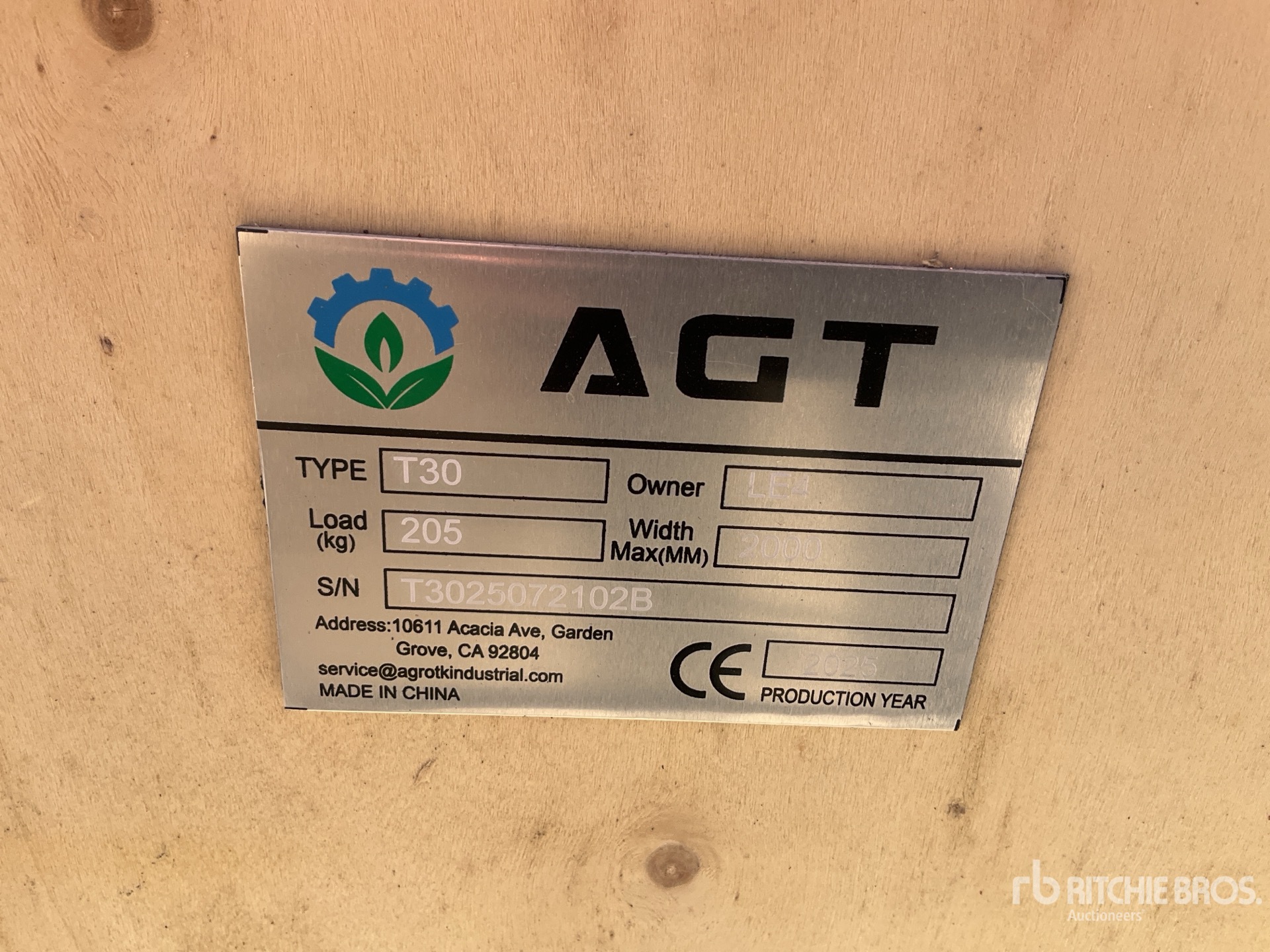 2025 AGT T30 Dumper (Unused)