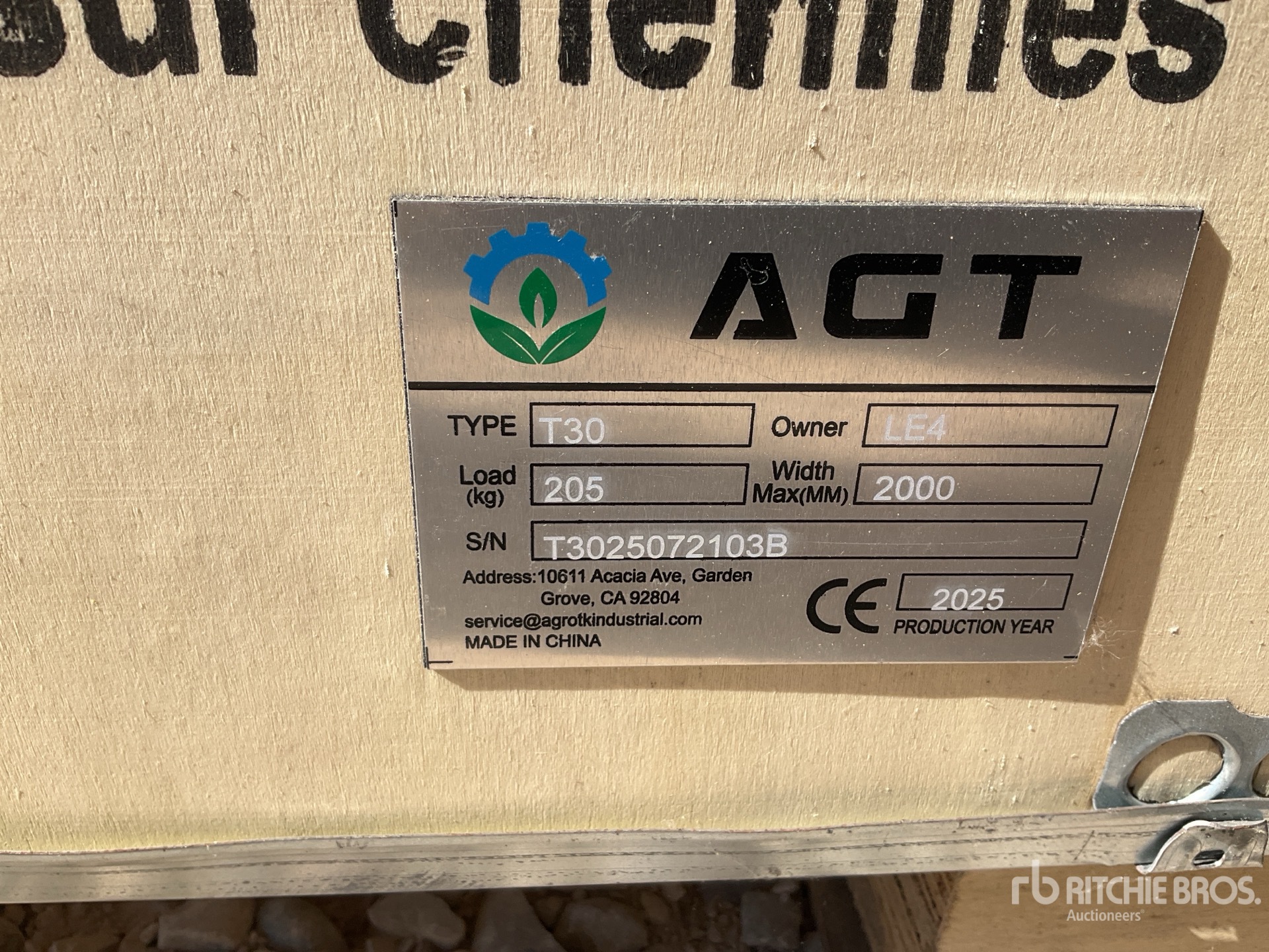 2025 AGT T30 Dumper (Unused)