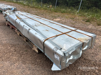Quantity of (242) 18 ft White Steel Roofing