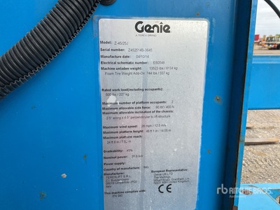 2014 Genie Z45/25J Plataformas Elevadoras Articuladas