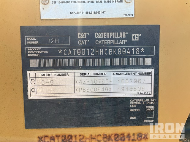 MOTOCONFORMADORA CATERPILLAR 12H 2004