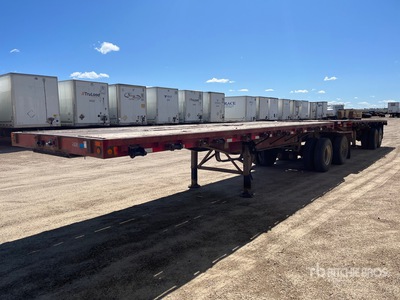 1979 Trailmobile 27 ft T/A B-Train Lead Flatbed Trailer