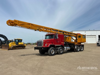 OK Drilling Services Hydraulic Pile Hammer on 1998 Volvo 8x4 Twin-Steer Truck