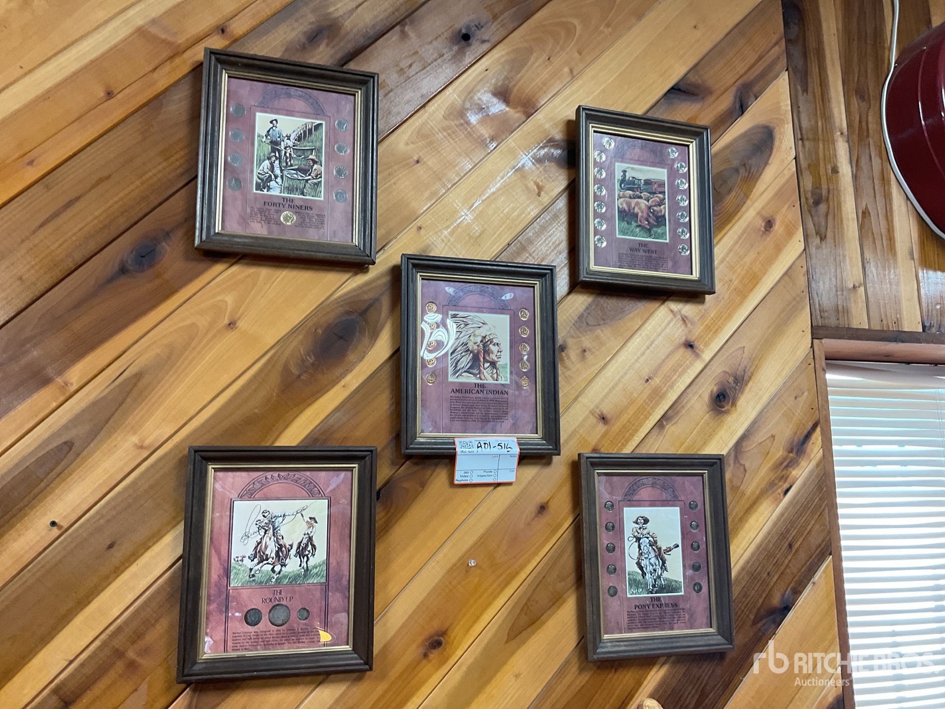 Quantity of (5) framed coin collections Antiguedades