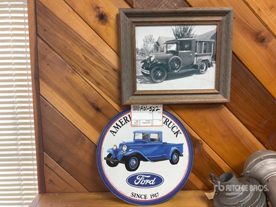 Ford Model T photo and tin Antiques