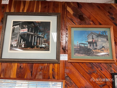 Quantity of (2) Framed Ford art Antiguedades