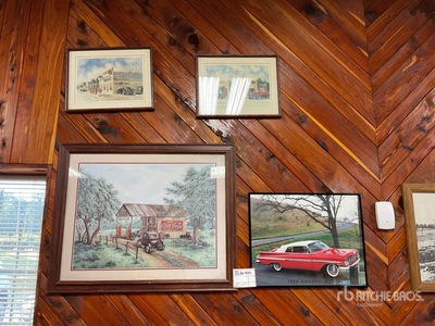 Quantity of (4) Framed Ford art Antiguedades