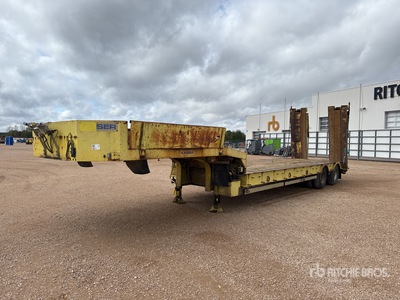 2002 Kaiser S3802F T/A Semi-Remorque Porte-Engins 2 Essieux Góndola