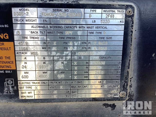MONTACARGAS DOOSAN D30S7
