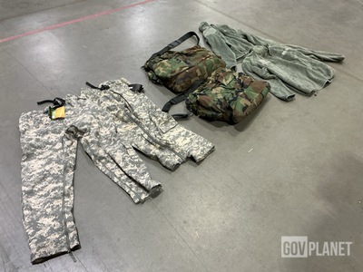 (10) Cold Weather Jackets, (4) Flyer's Helmet Bags & Assorted Items