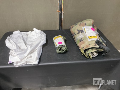 (13) Food Service Uniform Smocks, (3) Clothing Bags & Assorted Items