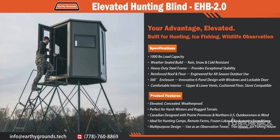 EG EarthyGrounds EHB-2.0 Elevated Hunting Blind  هيكل محمول