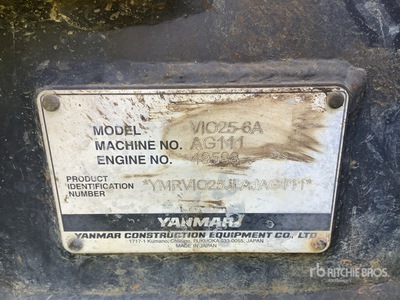 2020 Yanmar ViO25 Mini Excavator