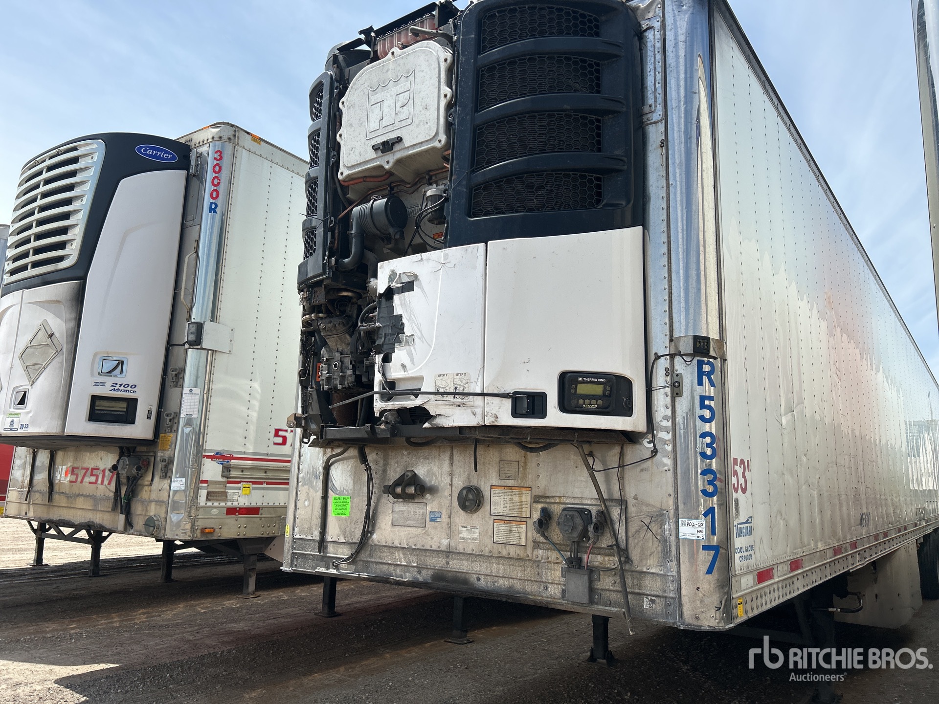 2015 CIMC 1RBR5305 53 ft x 102 in T/A Refrigerated Trailer (Inoperable)