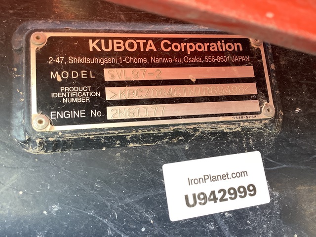 MINI CARGADOR SOBRE ORUGAS 2022 KUBOTA SVL972HFC