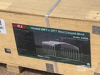 KJ K4020 Steel Carport Shed - Unused