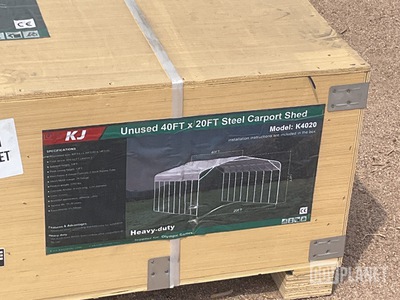 KJ K4020 Steel Carport Shed - Unused