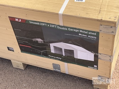 KJ K2223 Double Garage Metal Shed - Unused