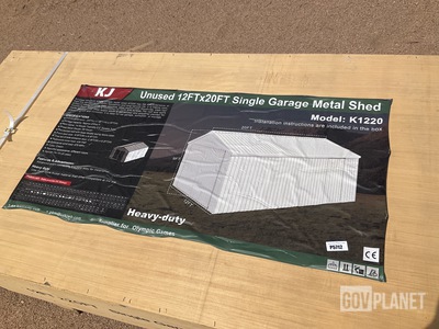 KJ K1220 Single Garage Metal Shed - Unused