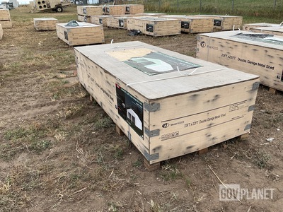 KJ K2223 Double Garage Metal Shed - Unused