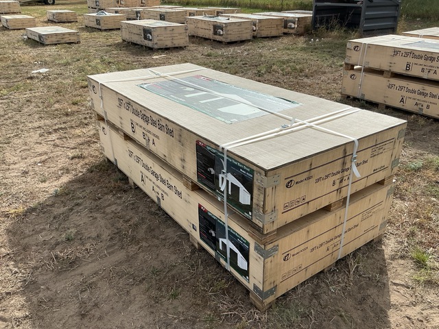 KJ K3325 Double Garage Steel Barn Shed - Unused