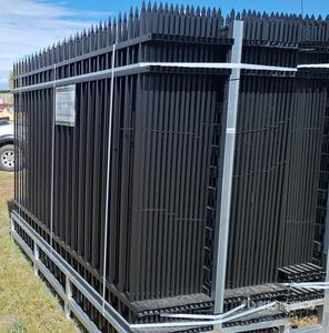 (30) Pieces of Galvanized Steel Garden/Public Space Fence w/(31) Post Connectors