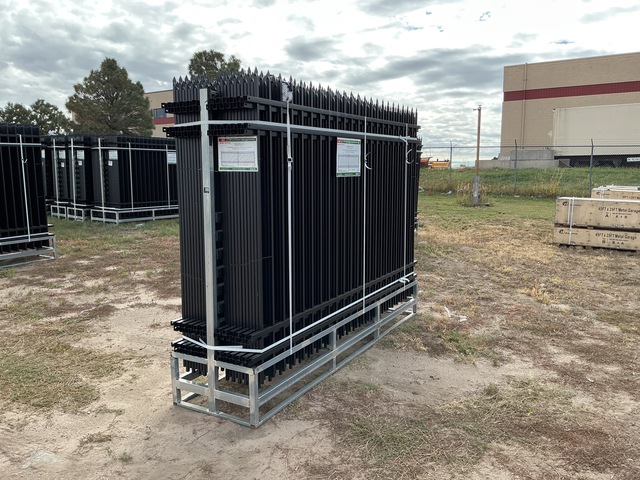 (24) Pieces of Galvanized Steel Garden/Public Space Fence w/(25) Post Connectors