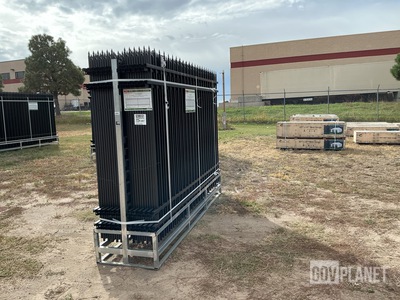 (24) Pieces of KJ Powder Coated Steel Fence w/(25) Post Connectors - Unused