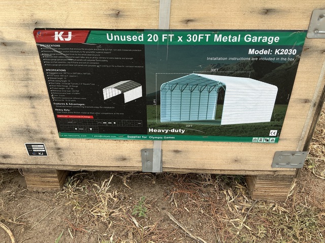 KJ K2030 Metal Garage - Unused KJ K2030 Metal Garage - Unused