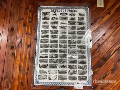 antique car poster Antichità