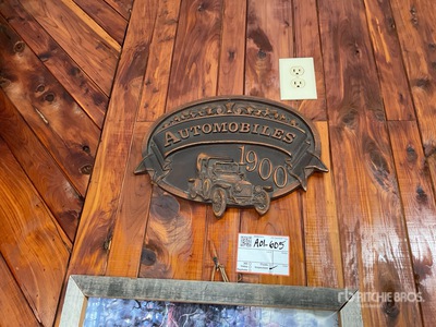 Ford wall art w/ deer painting Antiques