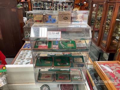 collection of car show memorabilia