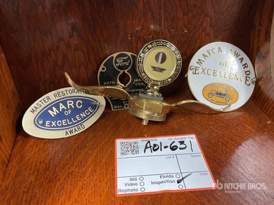 antique brass radiator cap w/ show awards