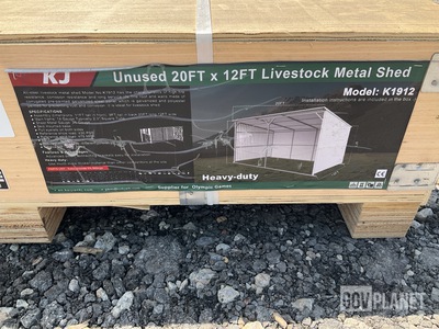 KJ K1912 Livestock Metal Shed - Unused