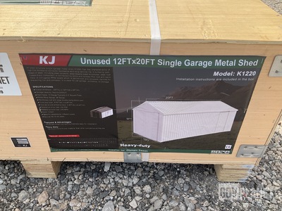 KJ K1220 Single Garage Metal Shed - Unused