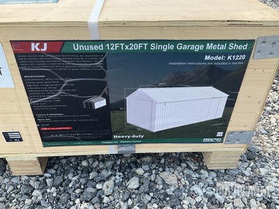 KJ K1220 Single Garage Metal Shed - Unused