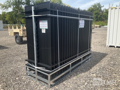 (30) Pieces of Galvanized Steel Garden/Public Space Fence w/(31) Post Connectors
