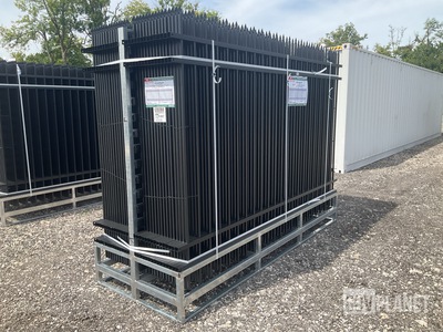(30) Pieces of Galvanized Steel Garden/Public Space Fence w/(31) Post Connectors