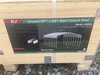 KJ K4020 Steel Carport Shed - Unused