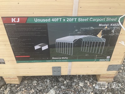 KJ K4020 Steel Carport Shed - Unused