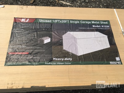 KJ K1220 Single Garage Metal Shed - Unused