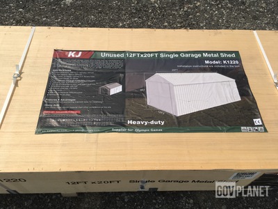 KJ K1220 Single Garage Metal Shed - Unused
