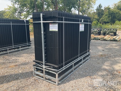 (30) Pieces of Galvanized Steel Garden/Public Space Fence w/(31) Post Connectors